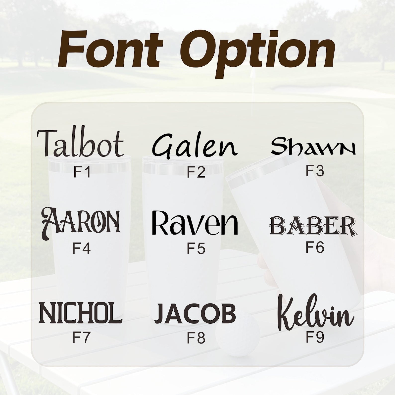 Personalized 20oz Golf Cup Tumbler/ Engraved Name Travel Mug/ Gift for Men, Dad, Husband/ Golfer Gift/ Father’s Day Gift/ Birthday Gift Idea