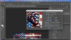 Bigfoot Pride Tumbler Wrap PNG, American Flag Sasquatch Forest Sublimation Design