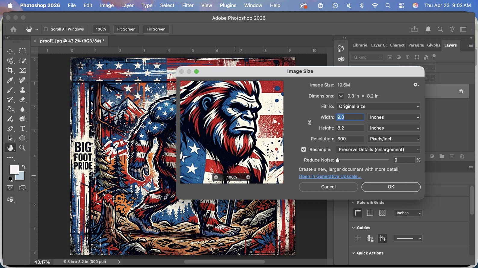 Bigfoot Pride Tumbler Wrap PNG, American Flag Sasquatch Forest Sublimation Design