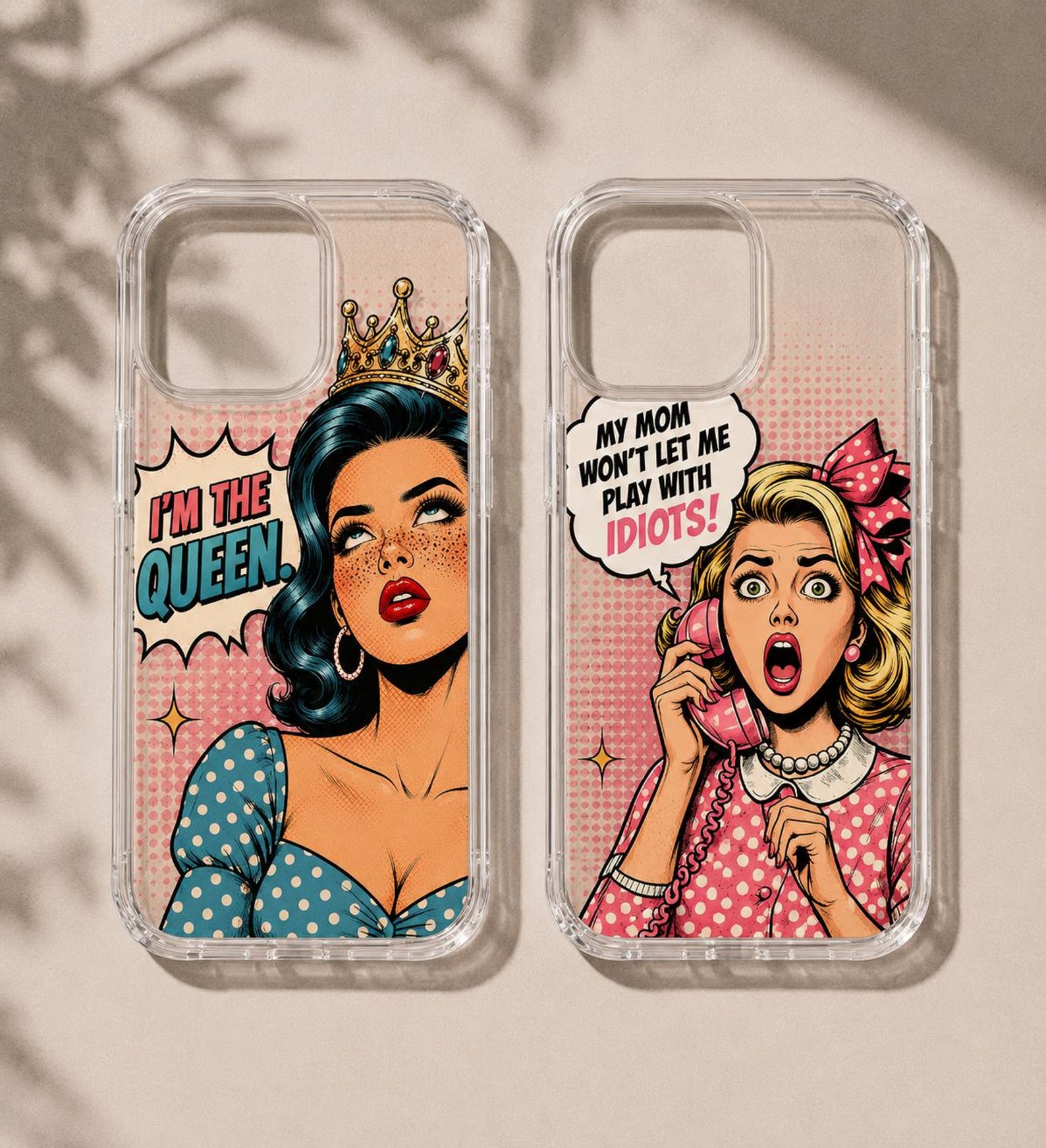 Retro Pop Art iPhone 17 Pro Max Case, Sassy Comic Girl Y2K TPU Cover