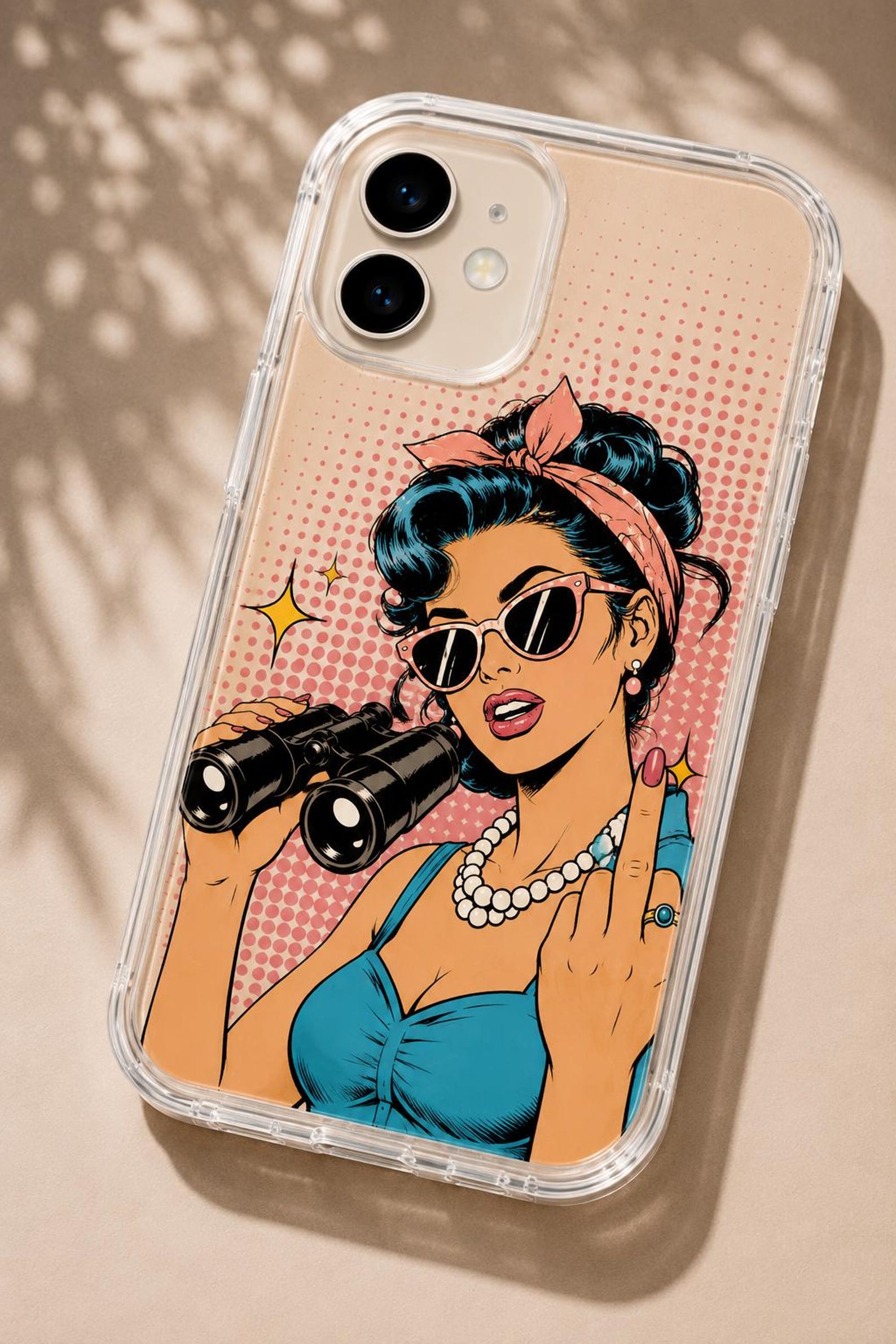 Retro Pop Art iPhone 17 Pro Max Case, Sassy Comic Girl Y2K TPU Cover