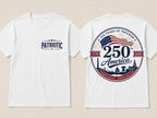 Vintage America 250 Anniversary Patriotic Graphic Shirt Freedom Celebration Tee