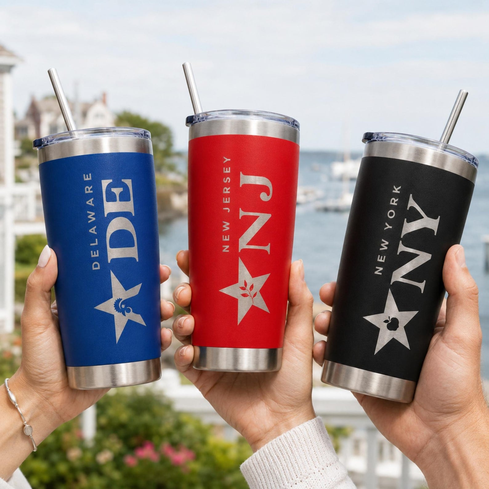 American States Tumblers 250 Anniversary Patriotic Leakproof Tumbler Personalized Custom Cup Gift Military Veteran 4th of July Gift