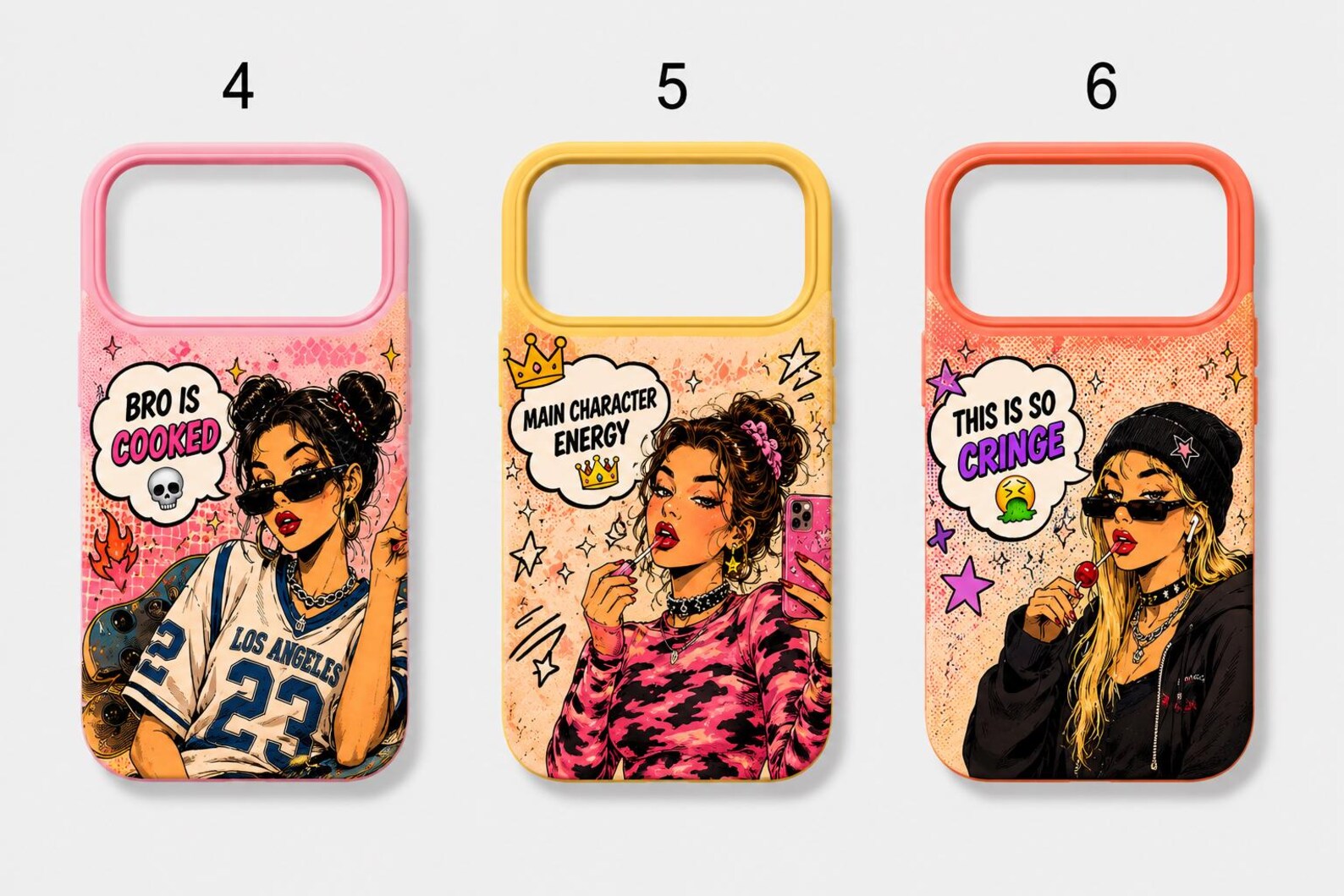 Y2K Comic Pop Art iPhone Case: Sassy Quotes, Retro Streetwear Style