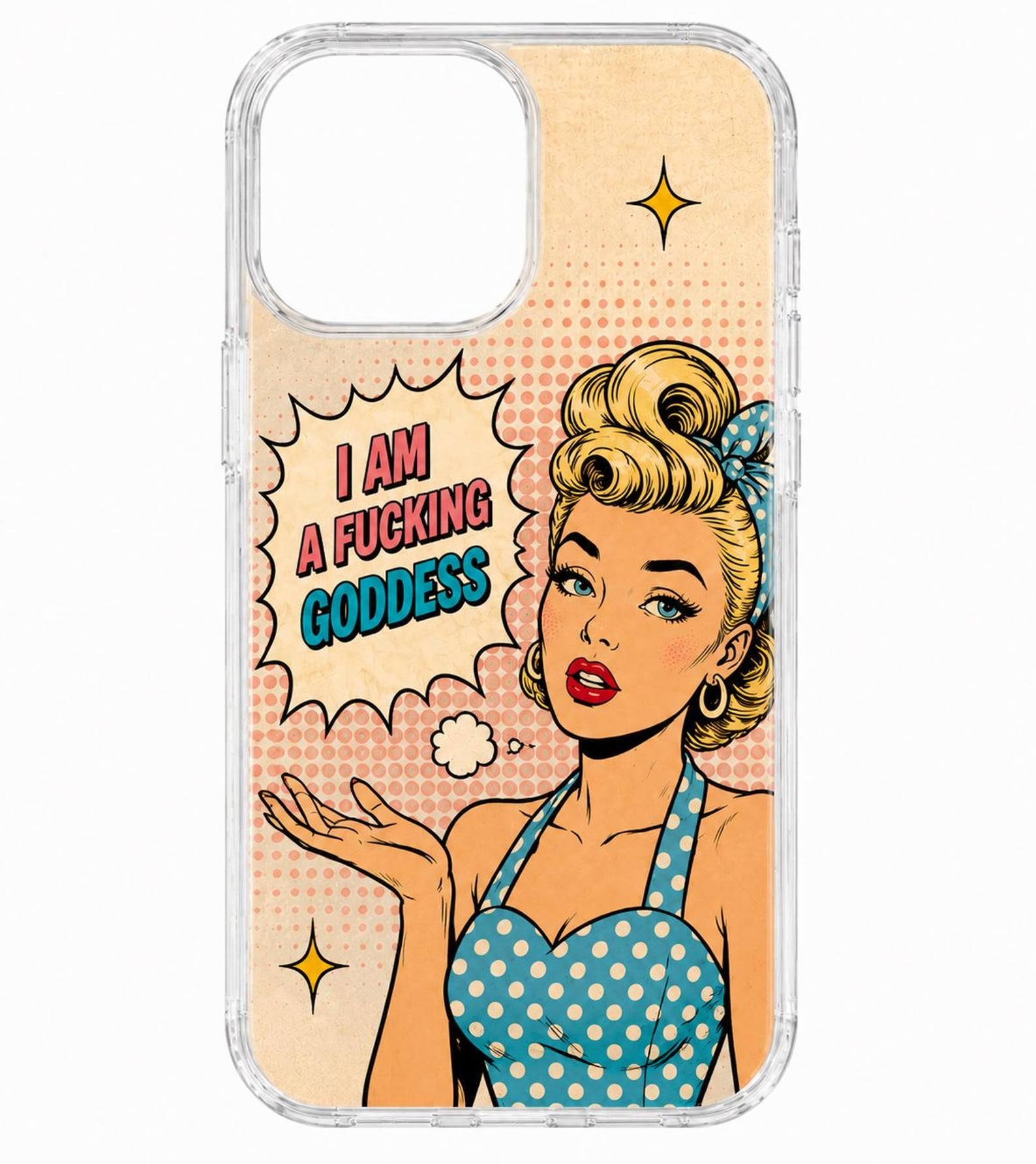 Cartoon Diva Attitude iPhone Case | Sarcastic Sassy Girl Cover