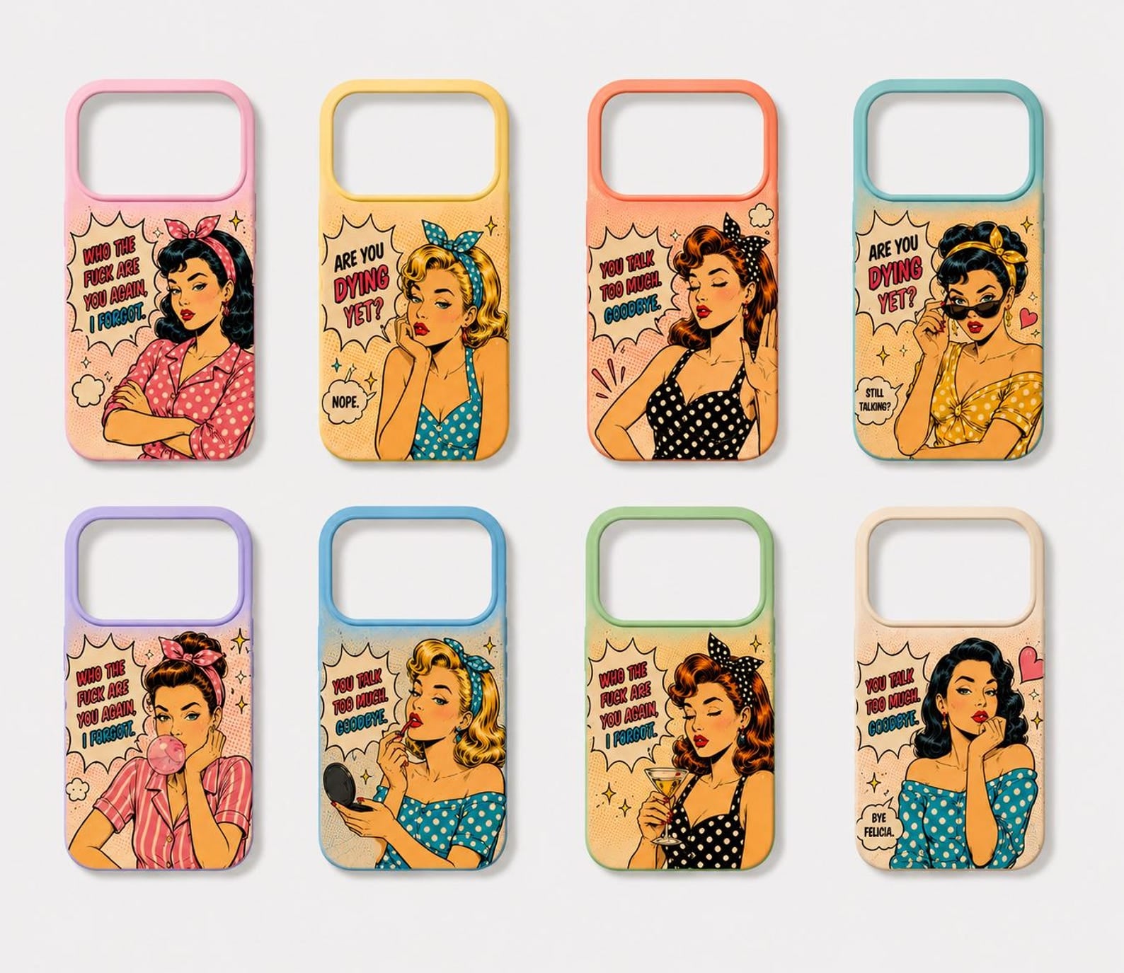 Cartoon Diva Attitude iPhone Case | Sarcastic Sassy Girl Cover