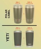 Personalized Custom Engraved YETI® 20oz Tumbler or Polar Camel 20oz Tumbler Wrap, Butterfly Cup, Wildflowers, Engraved Wrap, Gift WBW1