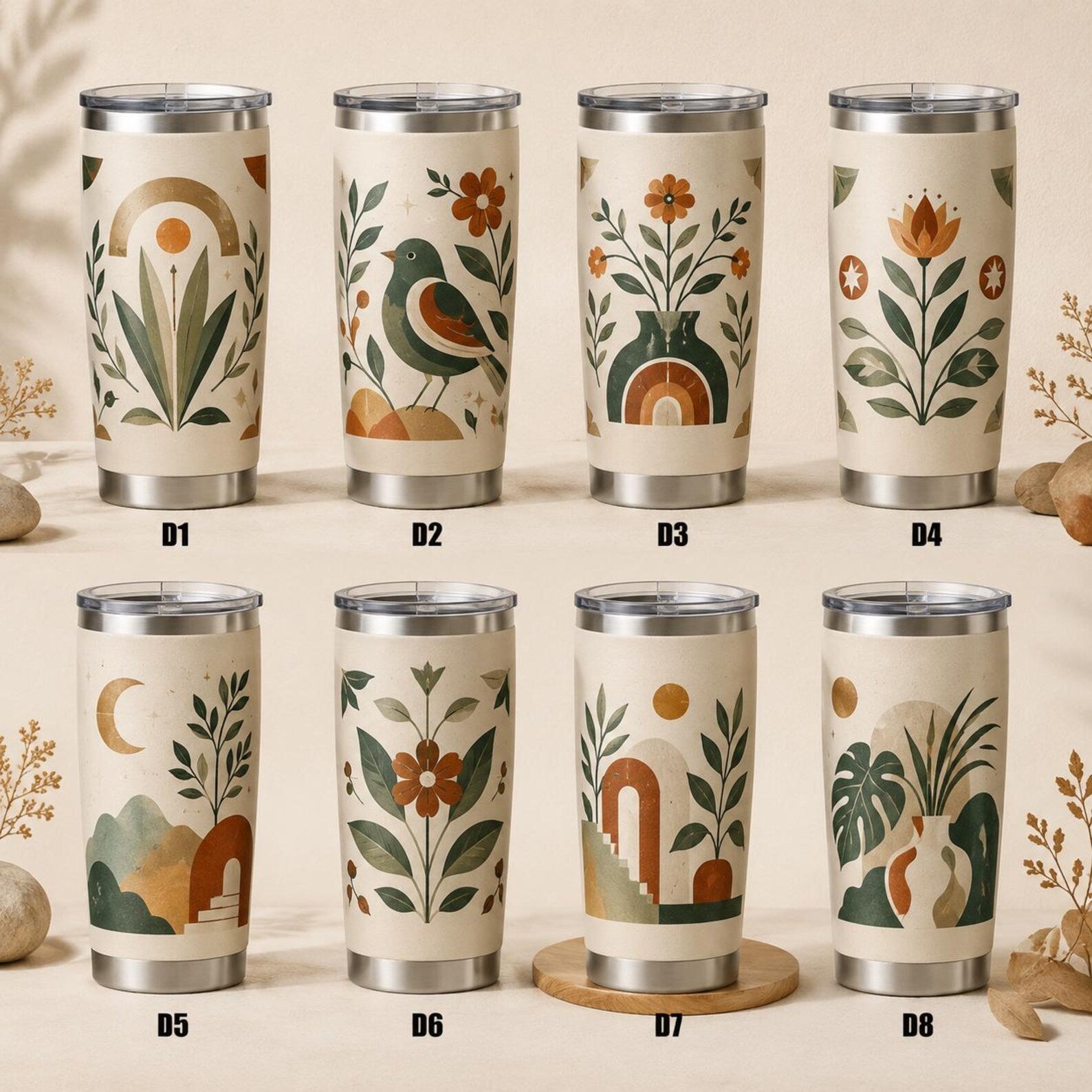 Custom Skinny Tumbler with Lid, 20oz Stainless Steel Travel Mug