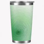 Verdant Flow - Abstract Topographic Line Tumbler | 20oz Stainless Steel Travel Mug