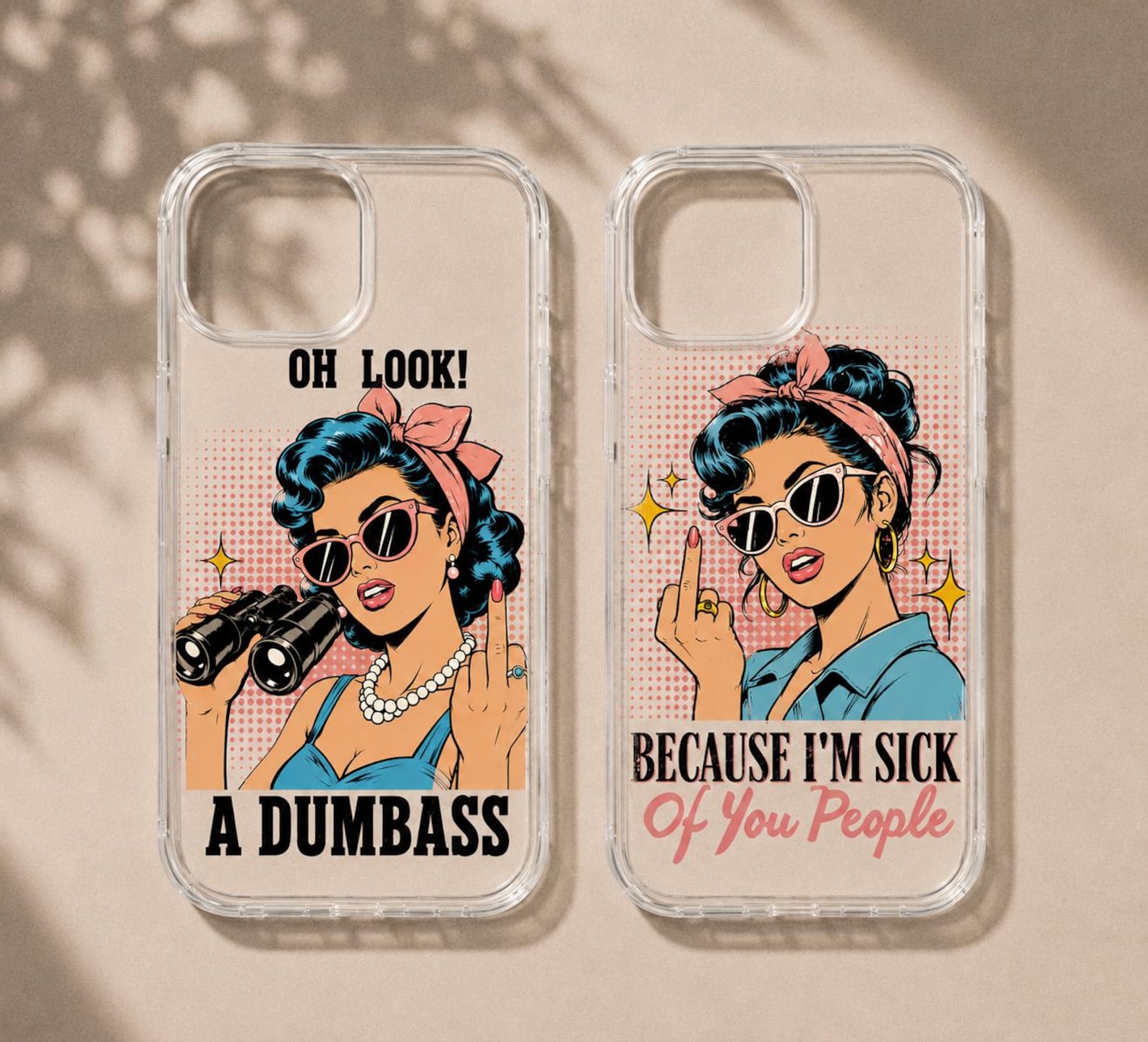 Retro Pop Art iPhone 17 Pro Max Case, Sassy Comic Girl Y2K TPU Cover