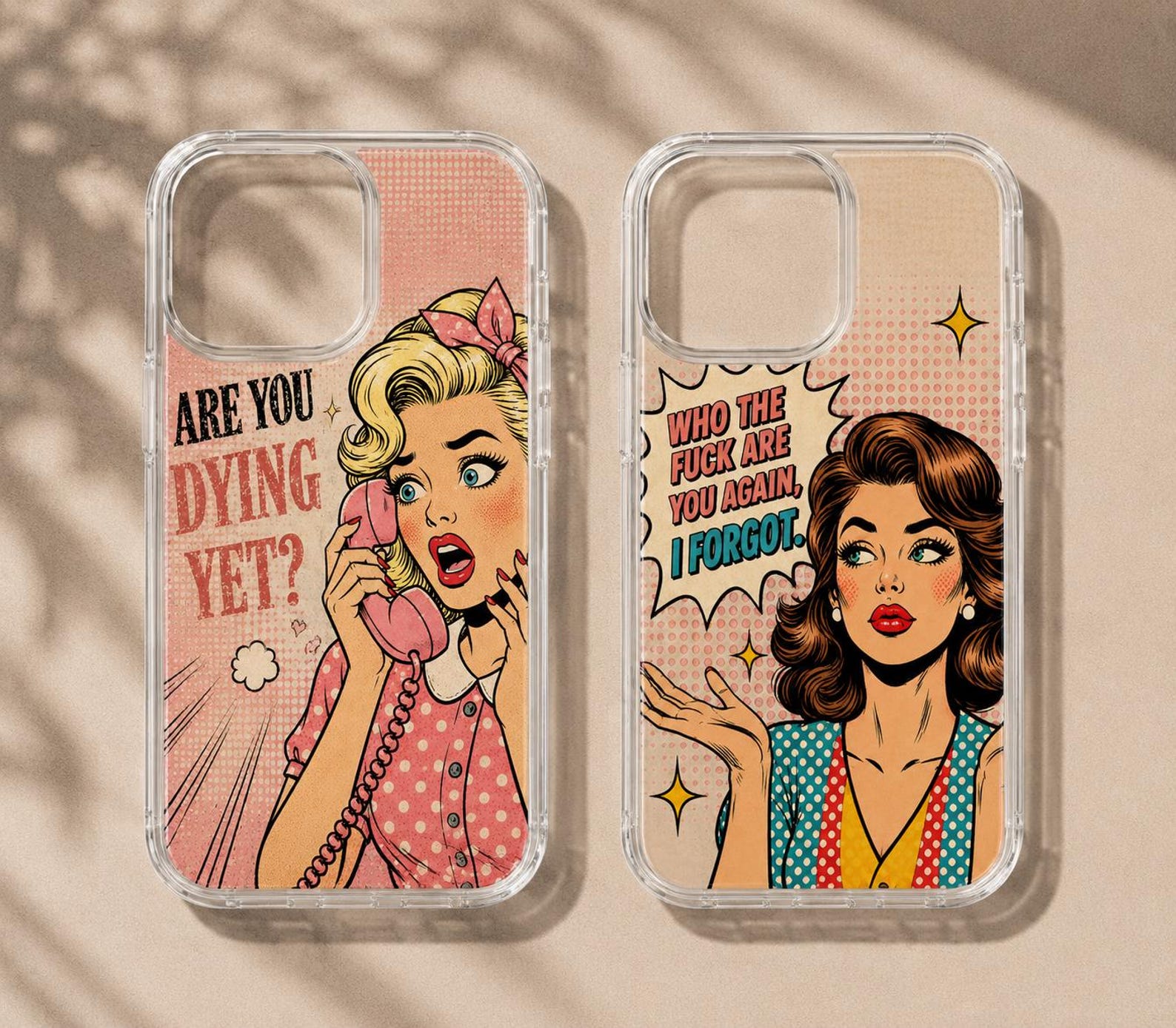 Retro Pop Art iPhone 17 Pro Max Case, Sassy Comic Girl Y2K TPU Cover