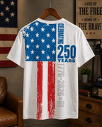 USA Flag T-Shirt, Celebrating 250 Years Patriotic Tee (1776-2026)