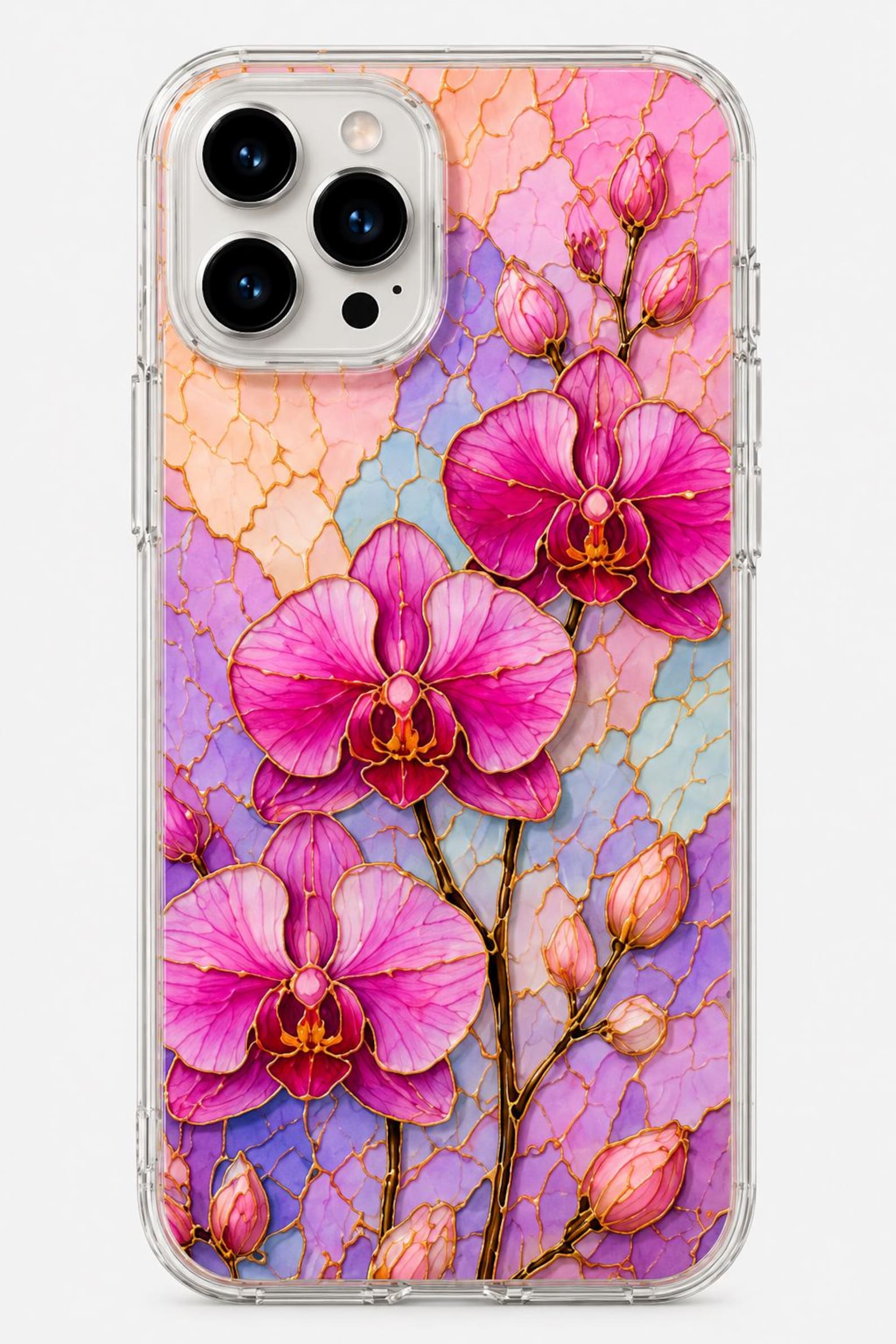 Spring Floral iPhone Case, Cherry Blossom Lavender Rose Botanical Design