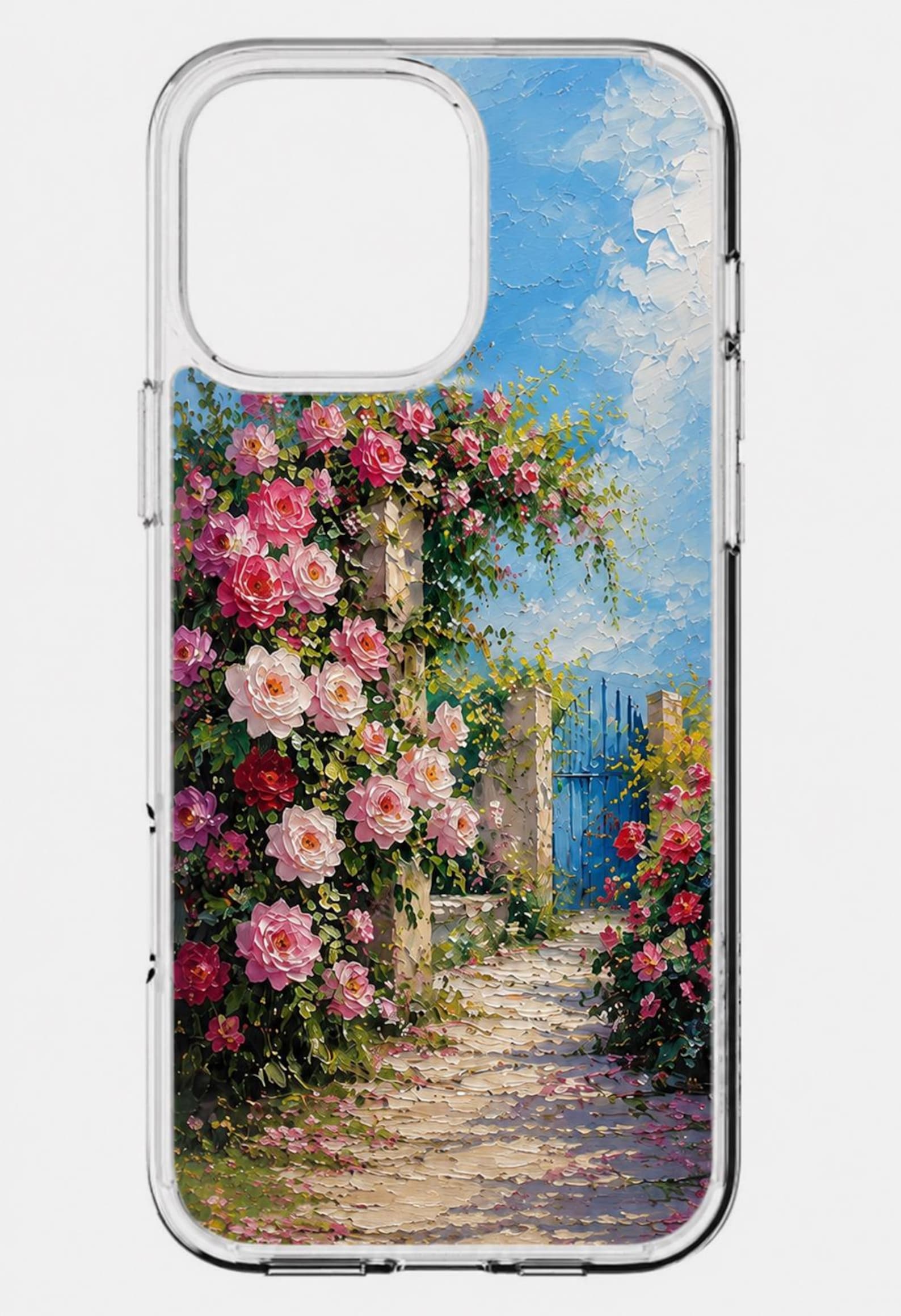 Oil Painting iPhone Case, Impressionist Floral Landscape Art Cover