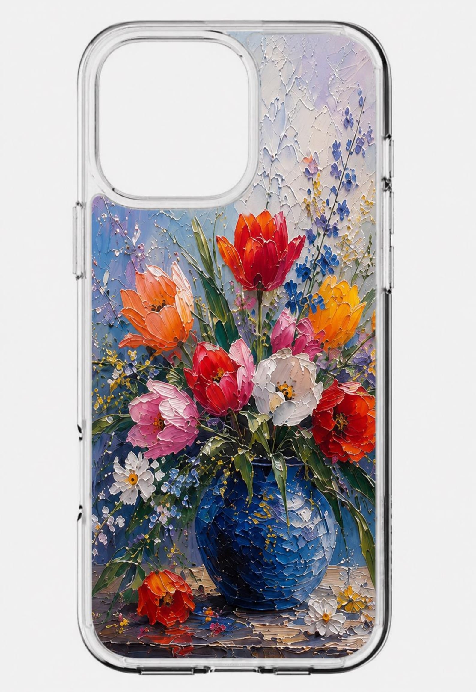 Oil Painting iPhone Case, Impressionist Floral Landscape Art Cover
