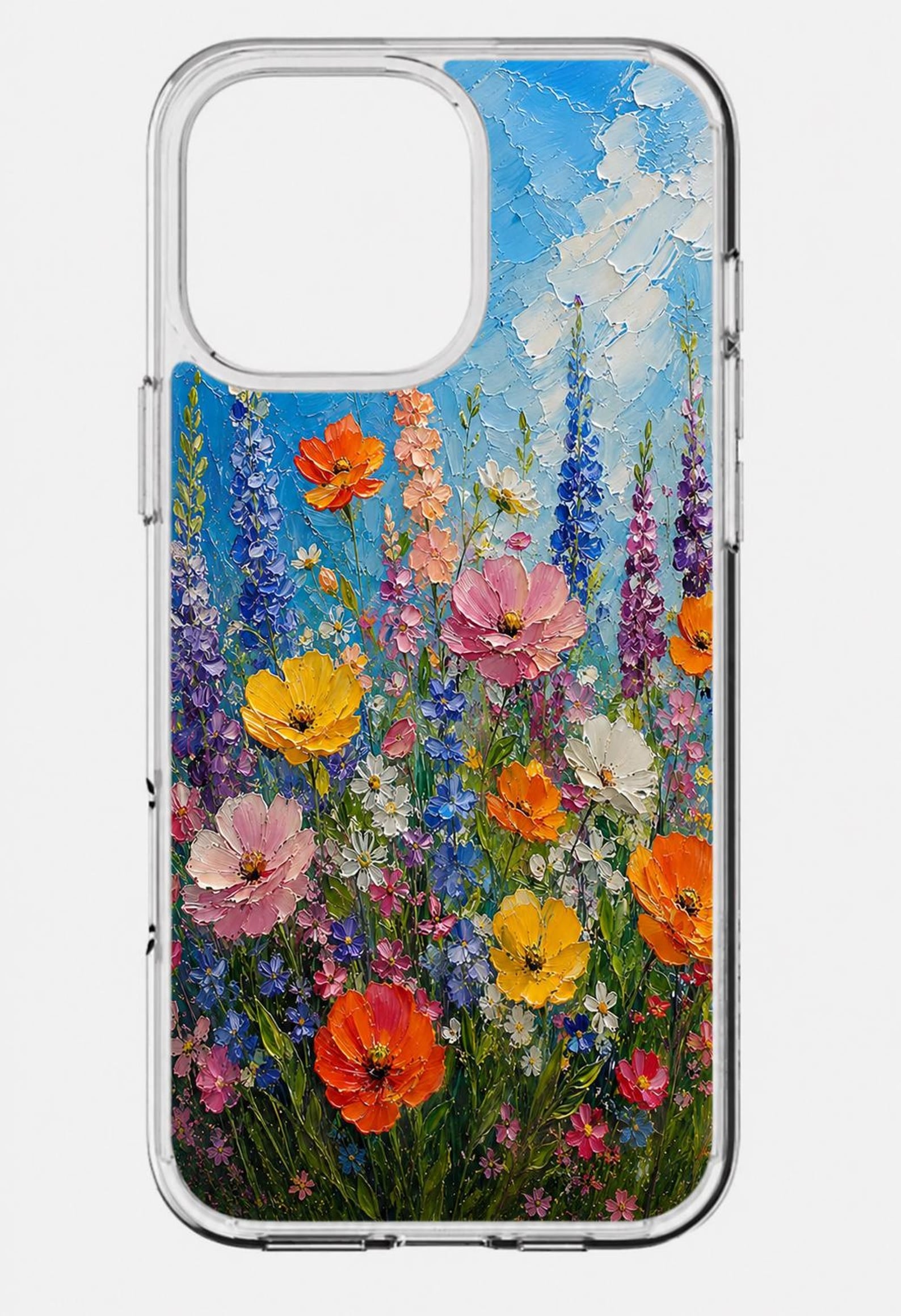 Oil Painting iPhone Case, Impressionist Floral Landscape Art Cover