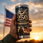 America 250 Anniversary Patriotic Leakproof Tumbler Stainless Steel American Flag Liberty Bell Cup Gift Military Veteran, Father's Day Gifts