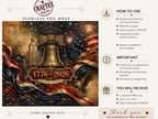 USA 250th Anniversary Tumbler Wrap PNG | 1776-2026 Patriotic 20oz Skinny Tumbler Design | Independence Day Sublimation