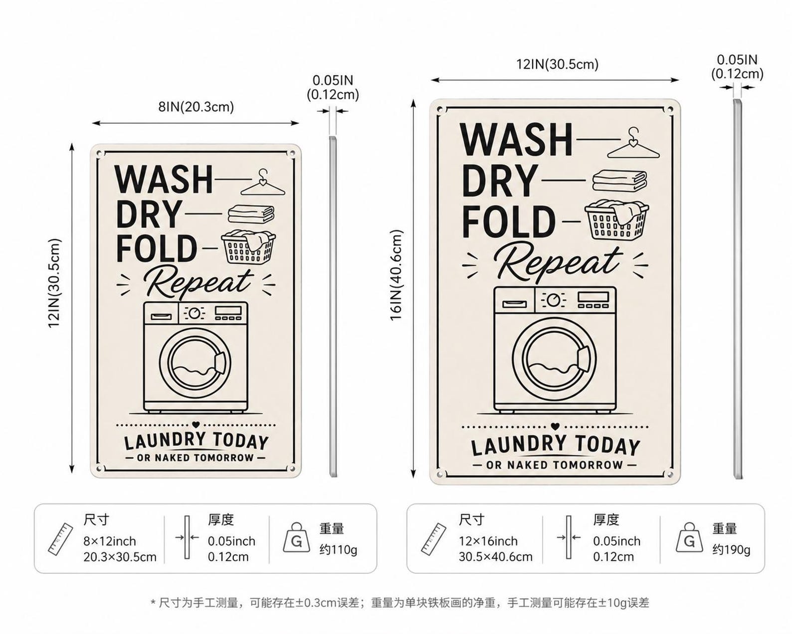 Custom Wash Dry Fold Repeat Laundry Room Metal Sign Funny Laundry Today Or Naked Tomorrow Wall Decor Farmhouse Laundry Decor