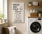 Custom Wash Dry Fold Repeat Laundry Room Metal Sign Funny Laundry Today Or Naked Tomorrow Wall Decor Farmhouse Laundry Decor