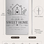 Personalized Sweet Home Metal Sign | Farmhouse Family Wall Decor | Housewarming Gift
