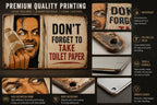 Funny Toilet Paper Metal Sign, Vintage Bathroom Humor Wall Art
