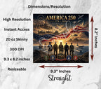 USA 250th Anniversary PNG Patriotic Tumbler Wrap PNG 4th of July Tumbler Design 20ozs Sublimation Skin America 250 American Flag png