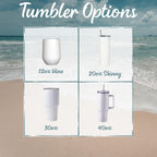 Custom Vacation Tumbler - Personalized Name -  Matching Beach Vacation -  Spring Break - Bachelorette Girls Trip 20 oz Skinny Tumblers