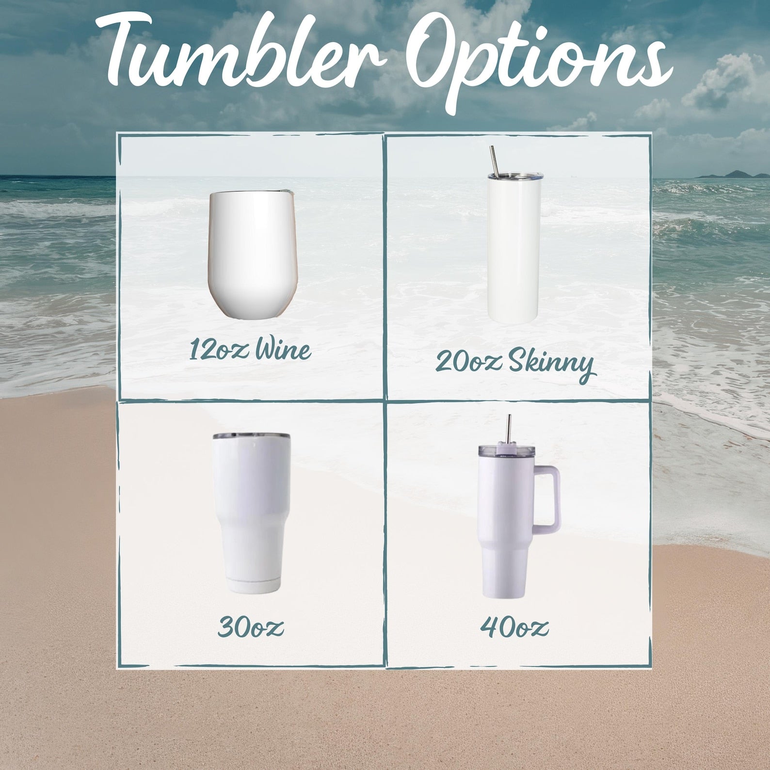 Custom Vacation Tumbler - Personalized Name -  Matching Beach Vacation -  Spring Break - Bachelorette Girls Trip 20 oz Skinny Tumblers