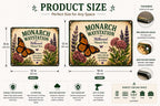 Monarch Waystation Metal Sign, Butterfly Garden Decor, Milkweed Plaque, Pollinator Habitat Art