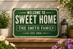 Personalized Family Name Metal Sign, Custom Established Date Plaque, Rustic Home Decor