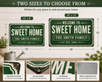 Personalized Family Name Metal Sign, Custom Established Date Plaque, Rustic Home Decor