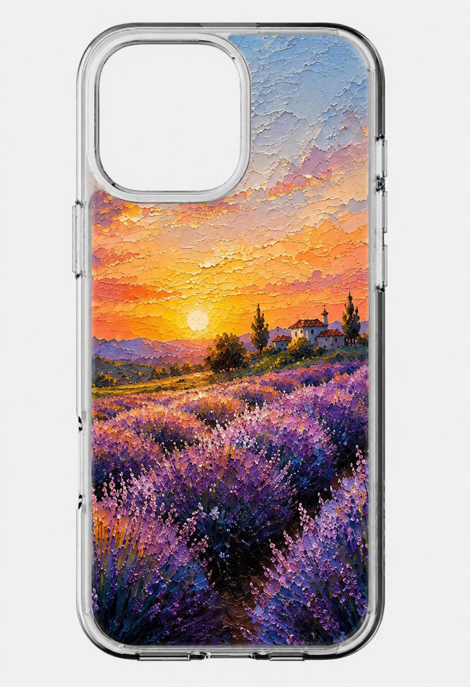 Oil Painting iPhone Case, Impressionist Floral Landscape Art Cover