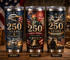 America 250 Anniversary Patriotic Leakproof Tumbler Stainless Steel American Flag Liberty Bell Cup Gift Military Veteran, Father's Day Gifts