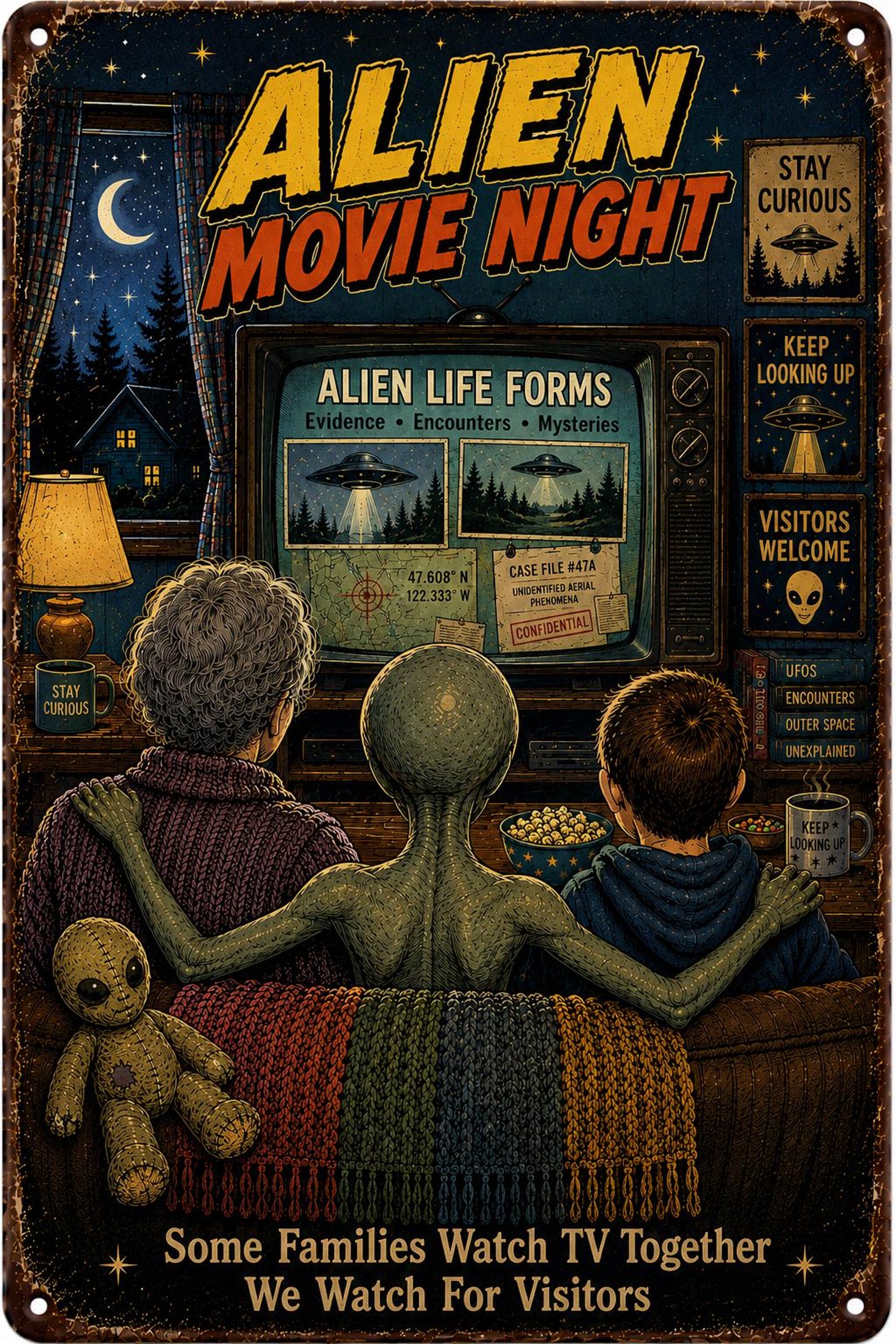 Inspired by Andrea welcome to the alien family free tinfoil hat stake one!Made from Recycled Alien Spacecraft