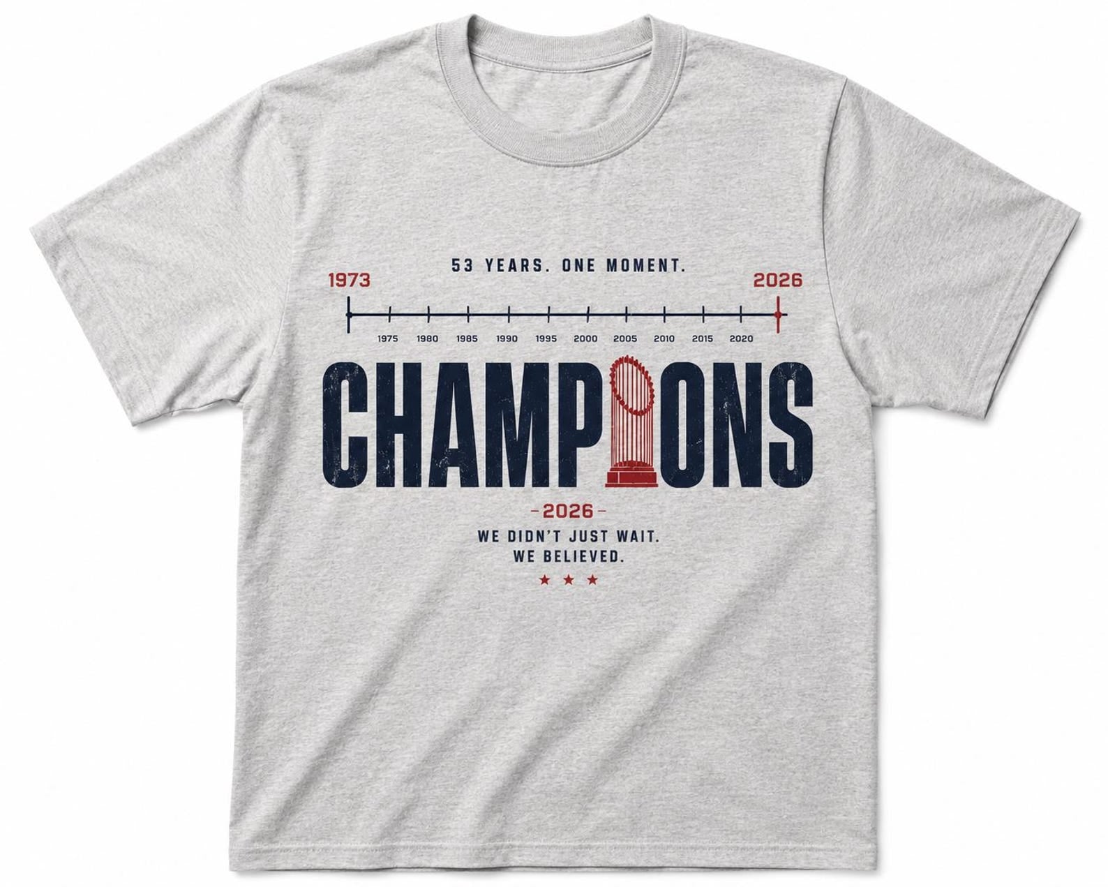 53 Years One Moment Champions 2026 Basketball Trophy T-Shirt | Vintage Championship Timeline Graphic Tee | History Made Sports Shirt