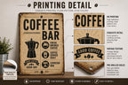 Retro Coffee Bar Metal Sign, Fresh Brewed Espresso Wall Art