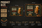 Vintage Beer Sign, Good People Drink Beer, Rustic Pub Wall Art