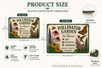 Pollinator Garden Metal Sign, Native Wildflower Decor, Bee Butterfly Hummingbird Plaque