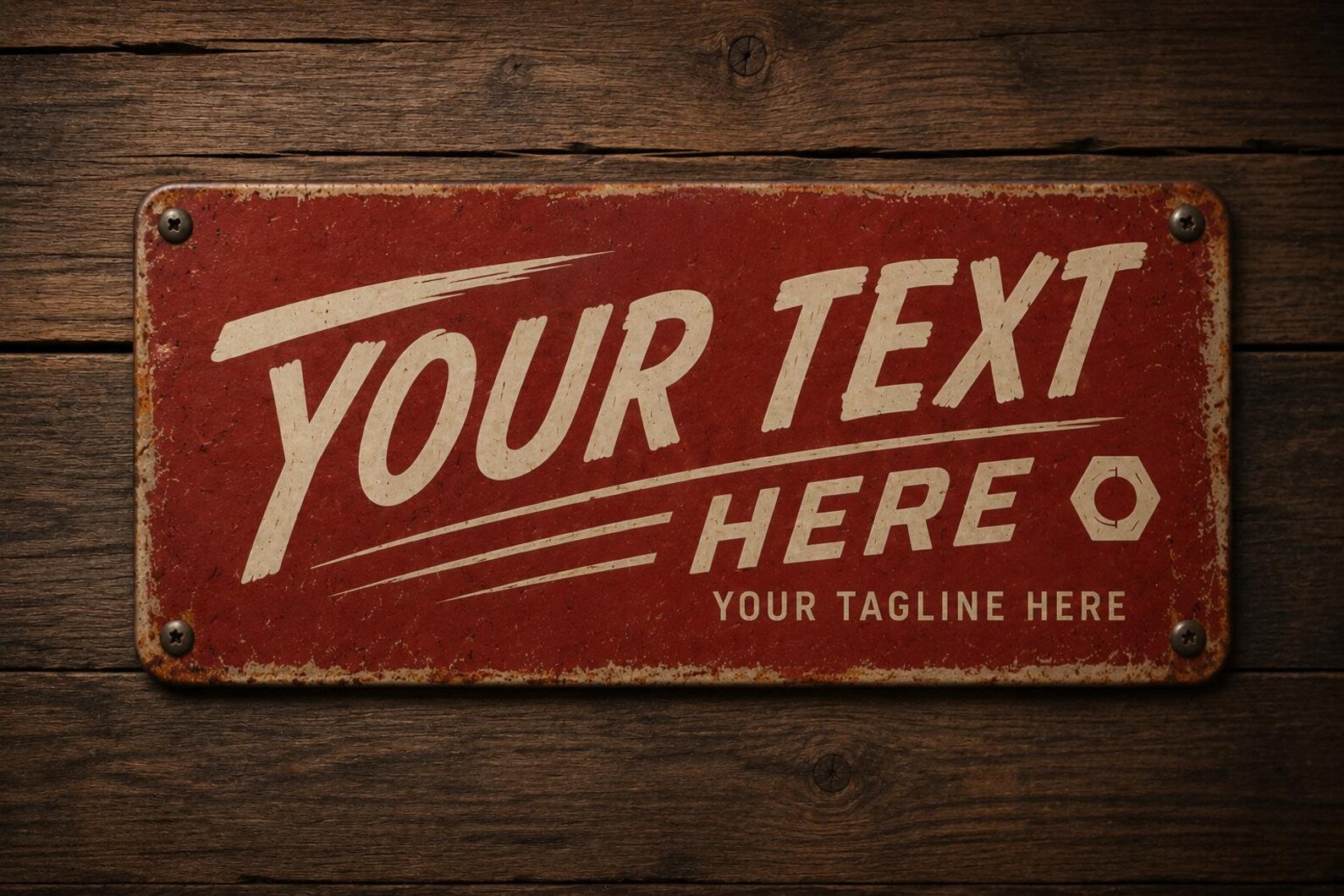 Personalized Vintage Garage Metal Sign – Custom Name Workshop Decor