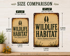 Vintage Wildlife Habitat Metal Sign, Rustic Native Preserve Plaque