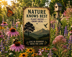Vintage Nature Metal Sign, Plant Native Grow Local Garden Plaque