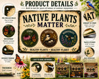 Native Plants Matter Metal Sign, Rustic Farmhouse Pollinator Garden Plaque