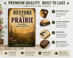 Restore Prairie Metal Sign, Wildflower Meadow Native Landscapes Wall Decor