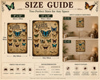 Exotic Butterfly Species Metal Sign, Vintage Entomology Wall Art, Natural History Insect Chart