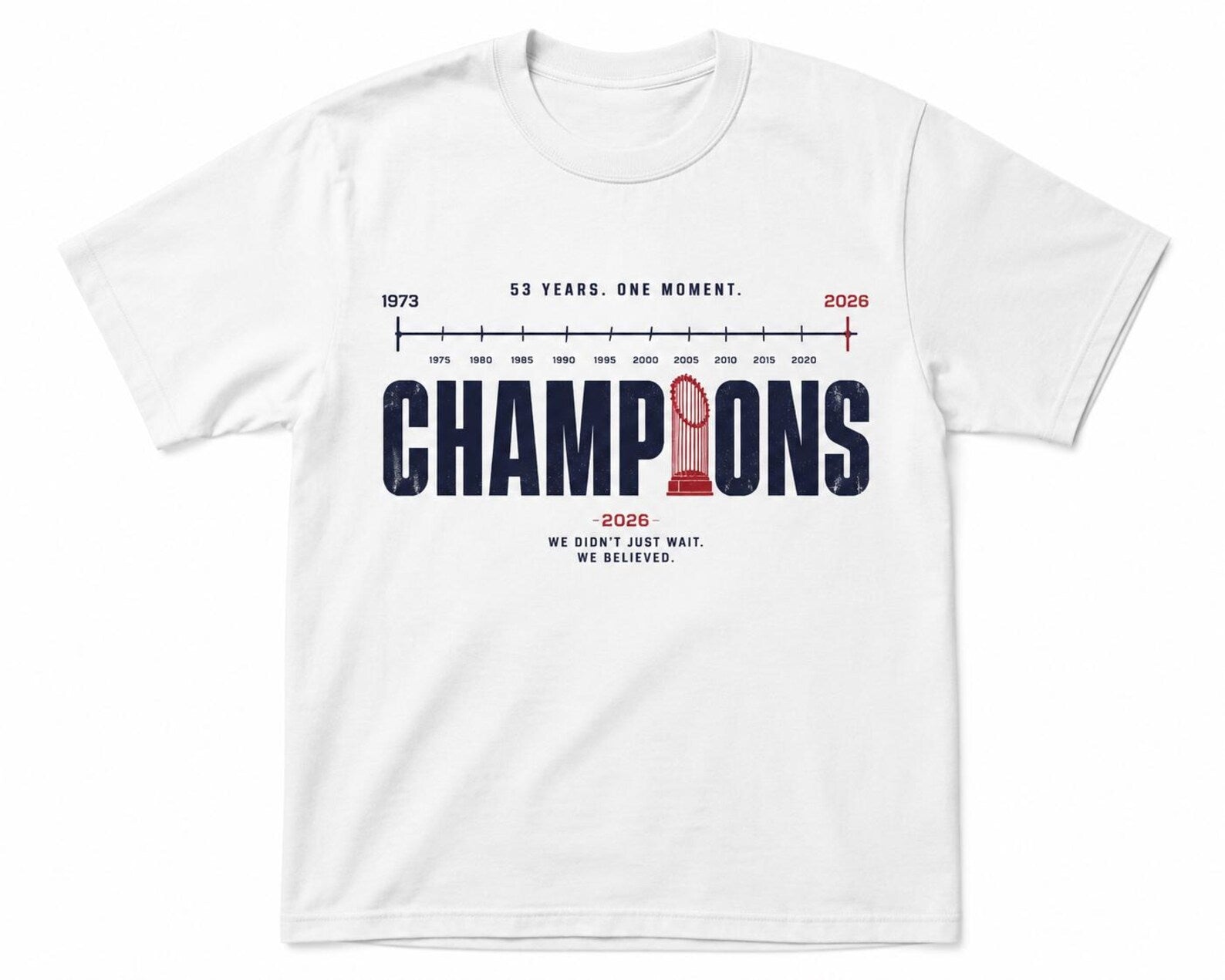 53 Years One Moment Champions 2026 Basketball Trophy T-Shirt | Vintage Championship Timeline Graphic Tee | History Made Sports Shirt