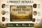 Backyard Prairie Project Metal Sign, Native Wildflower Garden Decor, Rustic Wildlife Habitat Plaque, Prairie Restoration Gift