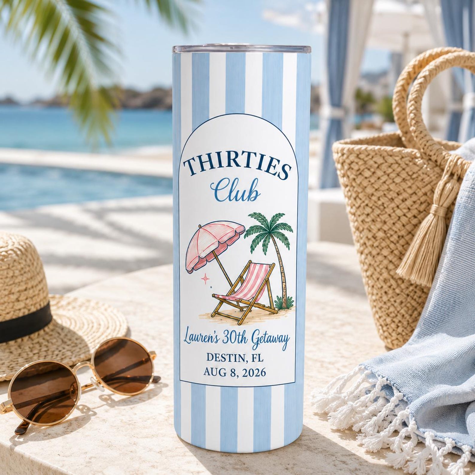 Personalized Birthday Tumbler, Custom Birthday Club Gift, Girls Trip Birthday Favors, Personalized Birthday Trip Souvenir, Girls Trip Gift
