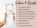 Personalized Wildflower Tumbler: 20oz Stainless Steel, Boho Floral