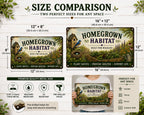 Homegrown Habitat Metal Sign, Built for Wildlife Garden Decor, Native Plant Farmhouse Plaque